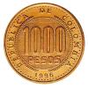 Imagen del reverso de la moneda de 1000 pesos de 1996