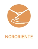 se representa la región nororiente de Colombia, por medio de una ilustración de los valles de la zona