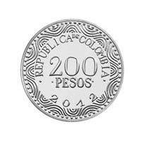 Imagen del reverso de la moneda de 200 pesos