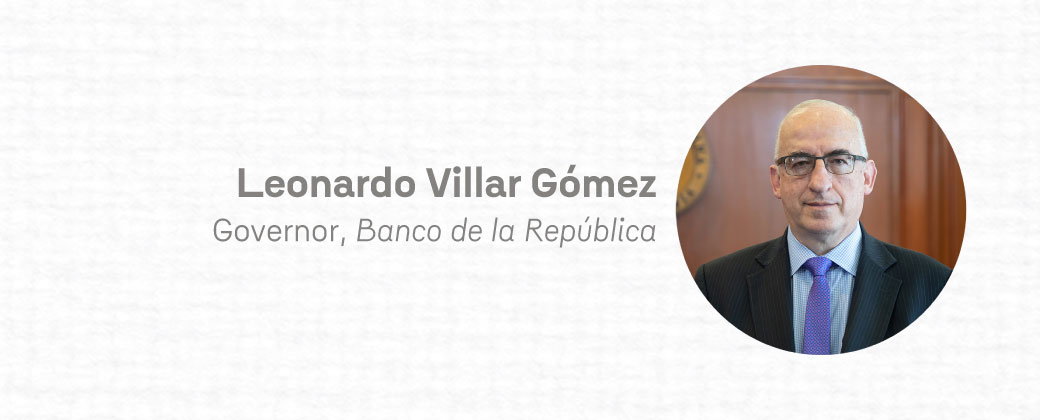 Photograph of the Governor of Banco de la República, Leonardo Villar-Gómez