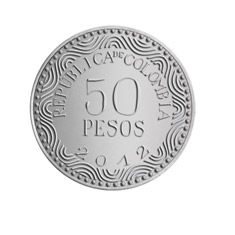 Imagen del reverso de la moneda de 50 pesos