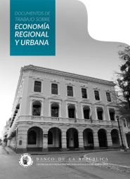 Portada de la colección Documentos de Trabajo sobre Economía Regional y Urbana, que evoca la historia del Banco de la República.