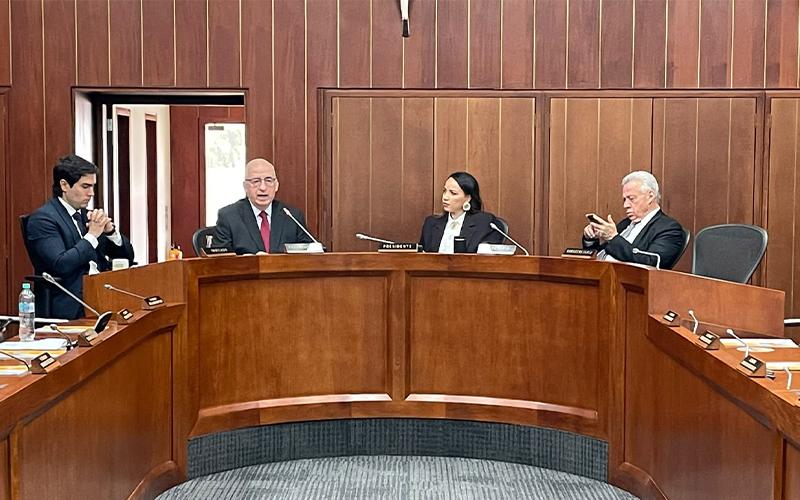 Fotografía de Leonardo Villar durante su intervención